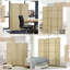 Paravent, écran d'intimité pliable à 4 panneaux, cloison autoportante de 5,6 pi de hauteur pour bureau à domicile, chambre à coucher, beige, bois-536901997-545532445