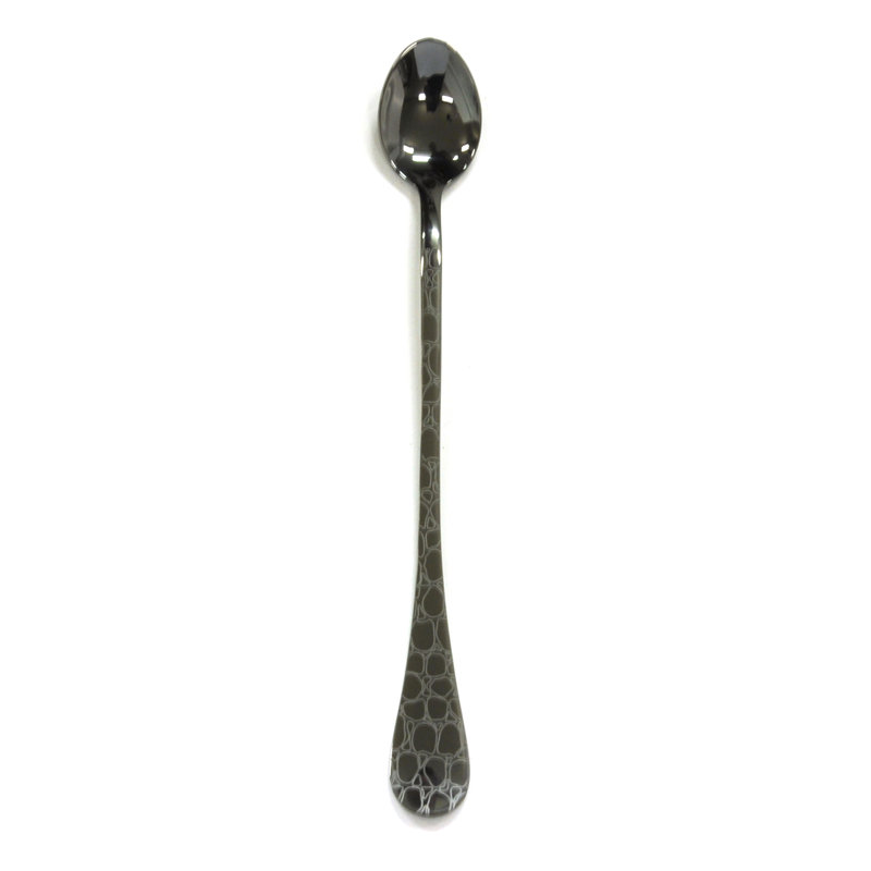 Coccodrillo Ice Tea Spoon - 12 Pieces, Oro-nero