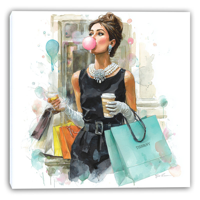 Chic Bubble Elegance Wrapped Canvas Wall Art, 20" H x 20" W