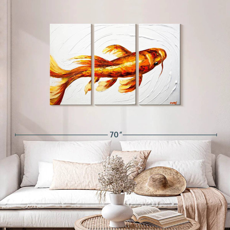 Orange Koi Fish, 28" H x 45" W