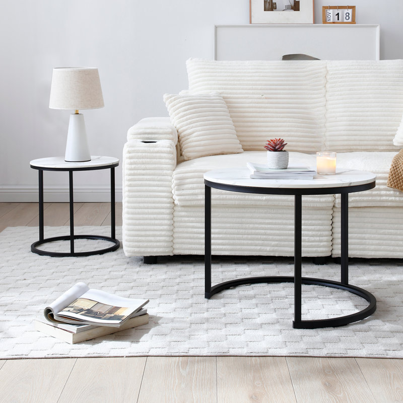 Ensemble de 2 tables basses gigognes