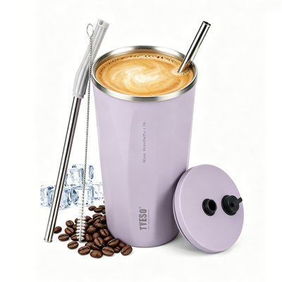 TYESO FLAIR Tumbler 2.0 with Retractable Straw, 16 OZ
