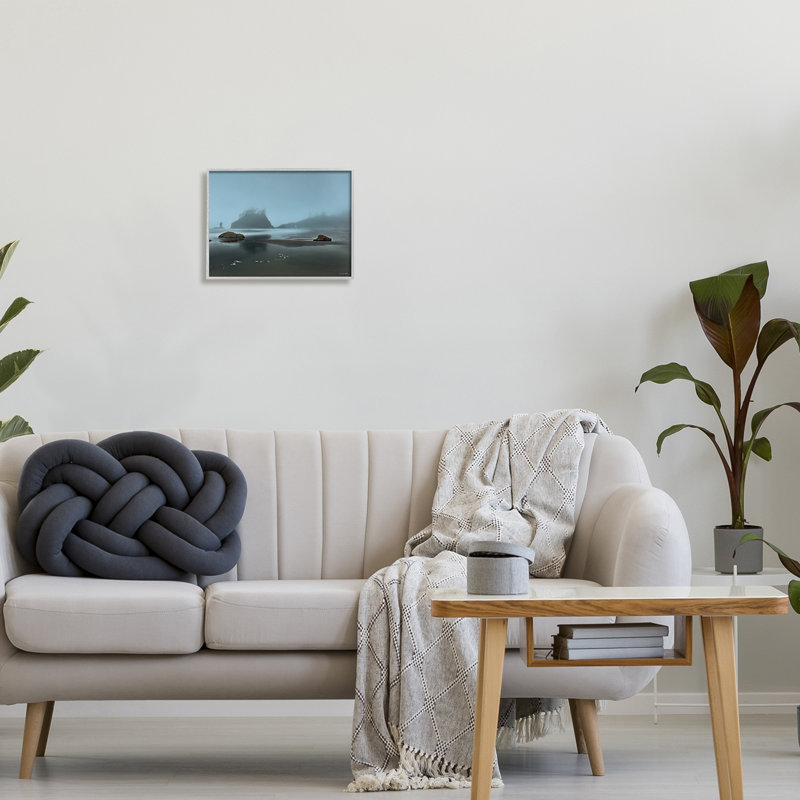 Paysage de brouillard brumeux sur bois, Estampe numérique Farmhouse, H 11 po x l 14 po x P 1,5 po