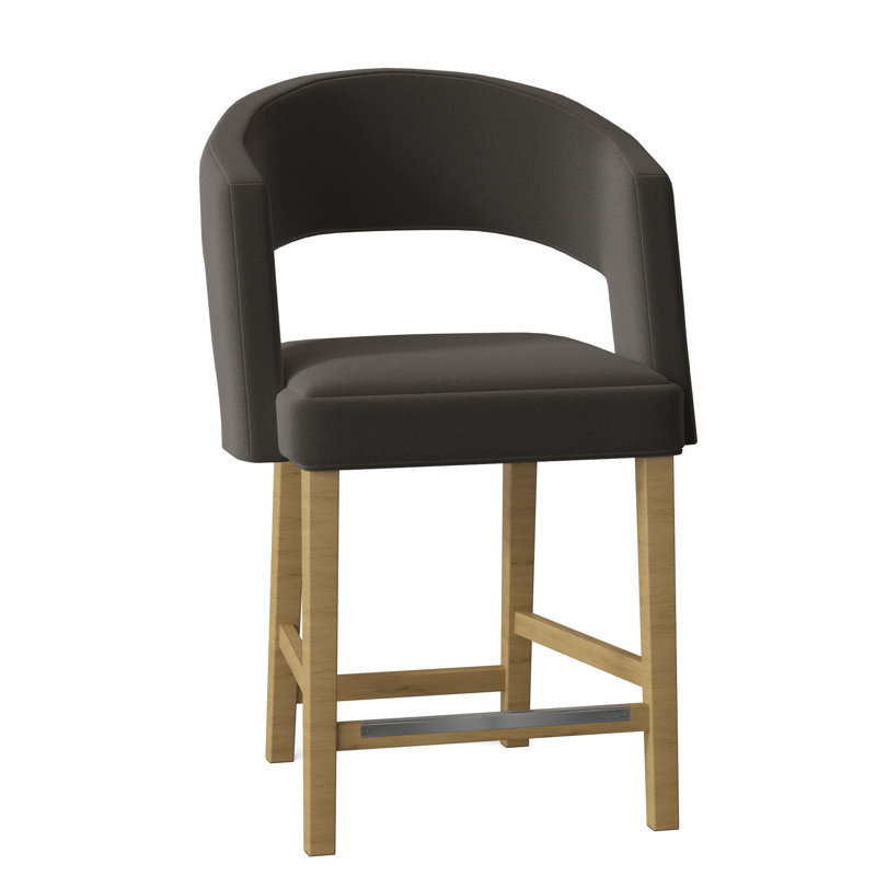 Tabouret de comptoir 26 po Bryant, Gris anthracite, 7608 Crème