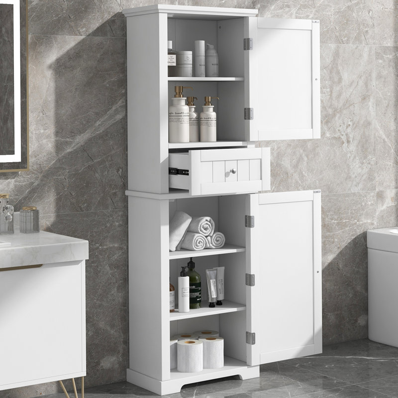 Katte 67.7'' Freestanding Bathroom Cabinet, White