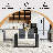 63'' Dining Table Set For 4–6 People, Modern Tempered Glass Kitchen Table With Faux Leather Chairs-137798821-147669636