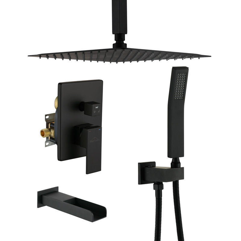 All-In-One Kit with Rough in-Valve, Matte Black