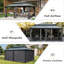 Pavillon de jardin d'extérieur en aluminium
