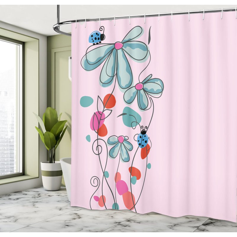Ensemble de rideau de douche Kids, H 69 po x l 84 po, Sarcelle pale