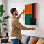 Colour Division Geometric 1 Piece Wrapped Canvas Wall Art-131762459-131762466