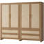 Armoire 70 po H 70,86 po en rotin d'inspiration bohémienne-2011644204