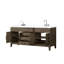 Ensemble de meuble-lavabo double 72 po x 22 po en chêne gris avec comptoir en marbre et robinet - fermeture douce, rangement intérieur 72 po Armoire à tiroir W
