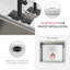 Undermount 22 inch Stainless Steel Single Bowl Workstation Kitchen Sink with Black Cutting Board