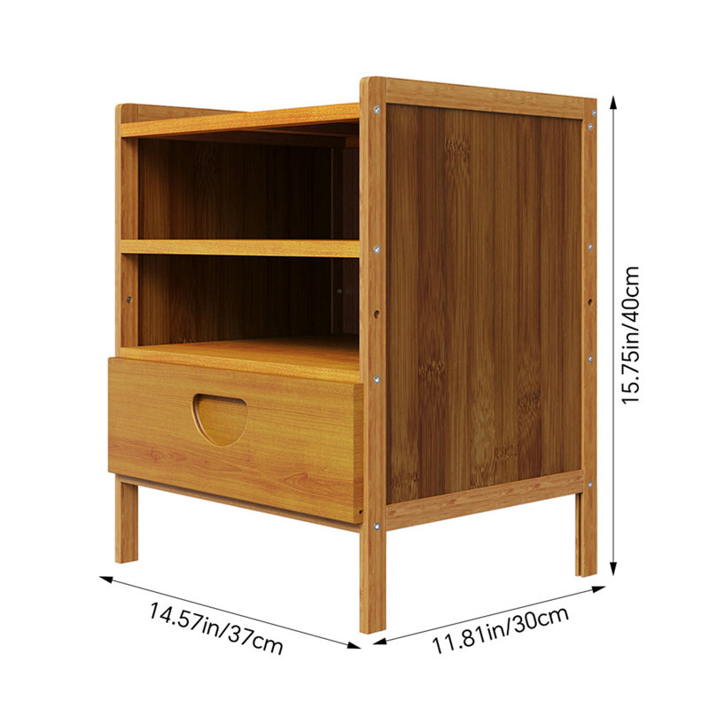 37 cm W Bedside Table