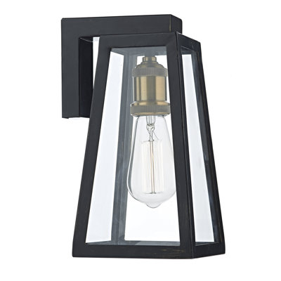 Aagje Black/Clear Plug-in Outdoor Wall Lantern