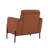 Nerene 35.3" Upholstered Soft Modern Round Arm Accent Chair in Velvet-1535351157