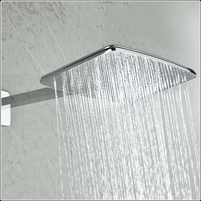 Wall Mounted Waterfall Rain Shower System with 3 Body Sprays and Handheld