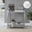 Audranna Faux Marble Mirrored Bar Cart with Wheels