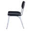 2 pièces de chaises d'appoint rembourrées, noir / - Design rétro distinctif avec coussin et structure stable pour le repas de 2 chaises dans une pièce à cadre noir à assise souple et robuste