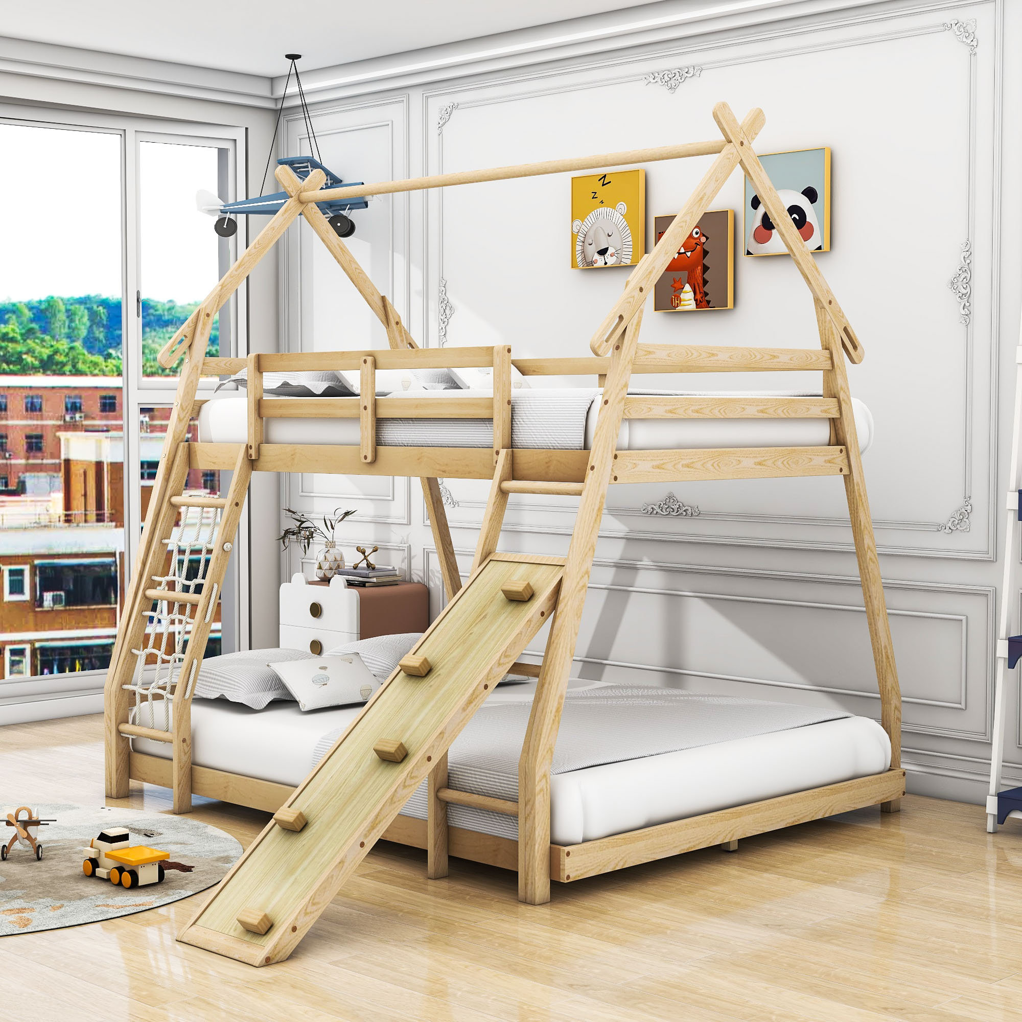 Harper Orchard Daris Twin over Queen Standard Bunk Bed by Harper ...