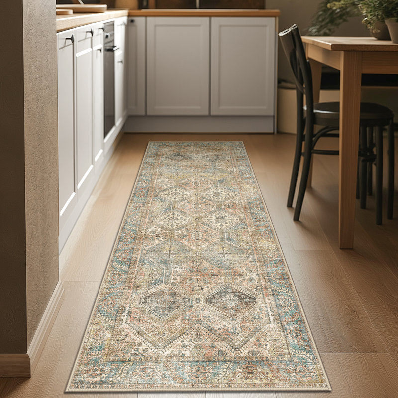 Performance Machine Washable Oriental Area Rugs, Runner 2' x 7'
