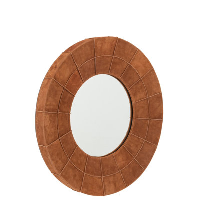 Josef Leather Flat Mirror