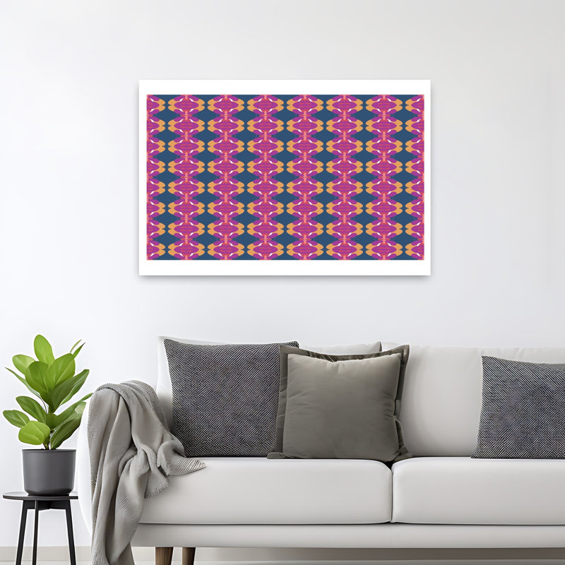 Art contemporain, art moderne géométrique audacieux, H 32 po x l 48 po