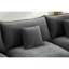 Housse de protection flexible en chenille gris Relax 3 With, en forme de L moderne