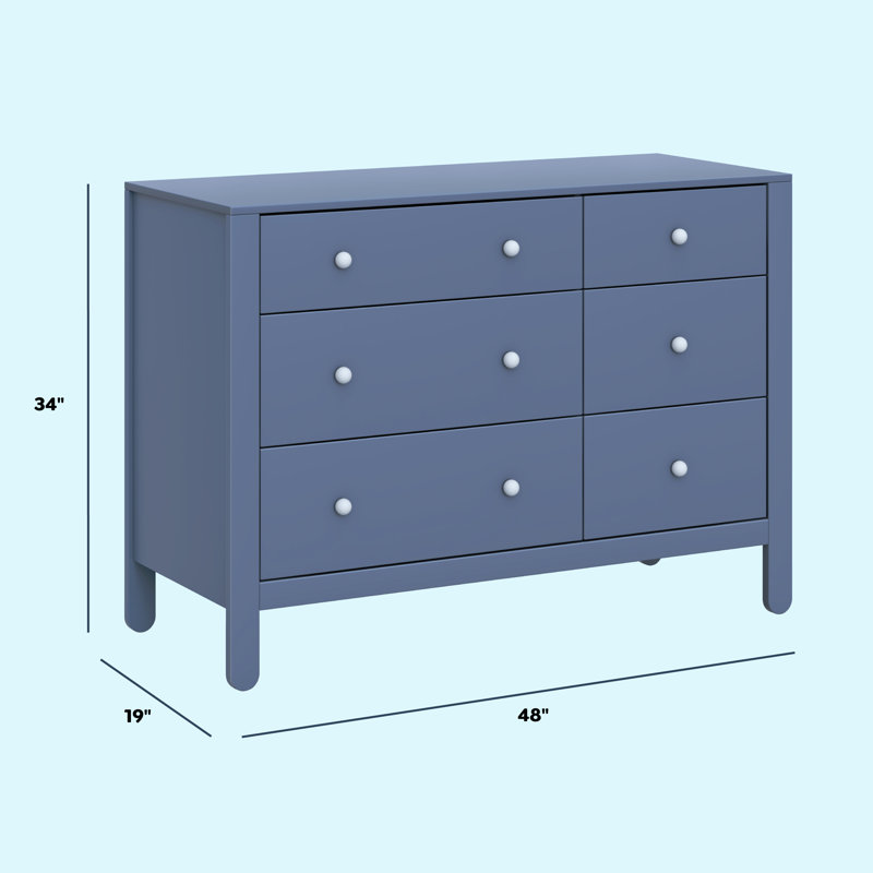 Marisol 6-Drawer Dresser, Blue