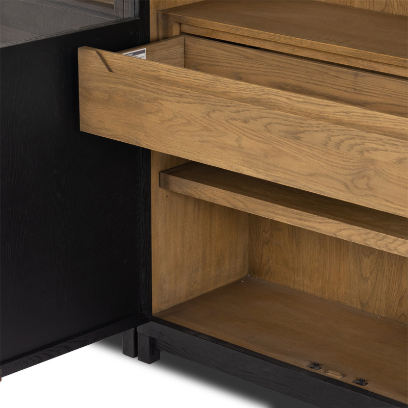 Millie China Cabinet, Drifted Matte Black