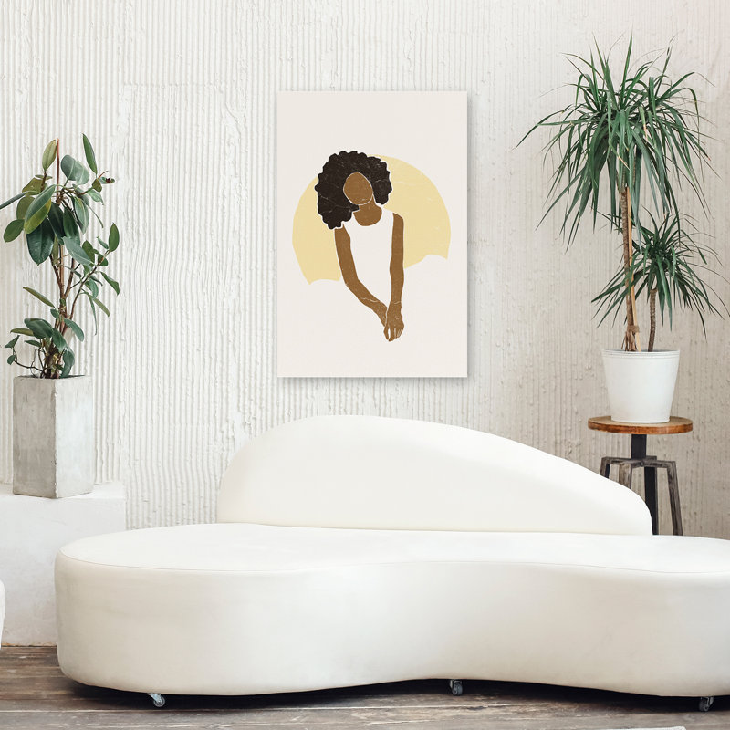 Boho Sun II - Art figuratif multicentrique, H 36 po x l 24 po