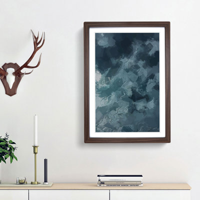 Teal Skies in Abstract - Framed Print