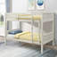 Lit superposé simple en bois massif avec tête de lit à panneau cannelé Appolon-471550622