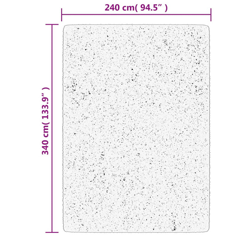 Baia Solid Colour Area Rug, Rectangle 240 x 340cm
