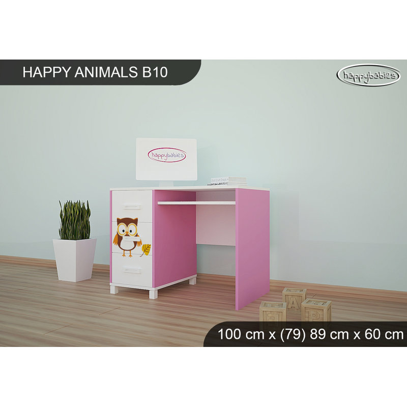 100cm Writing Desk, Pink