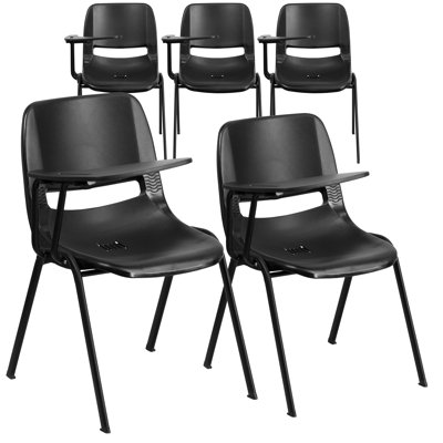 Westley Ergonomic Shell Chair with Right Handed Flip-Up Tablet Arm