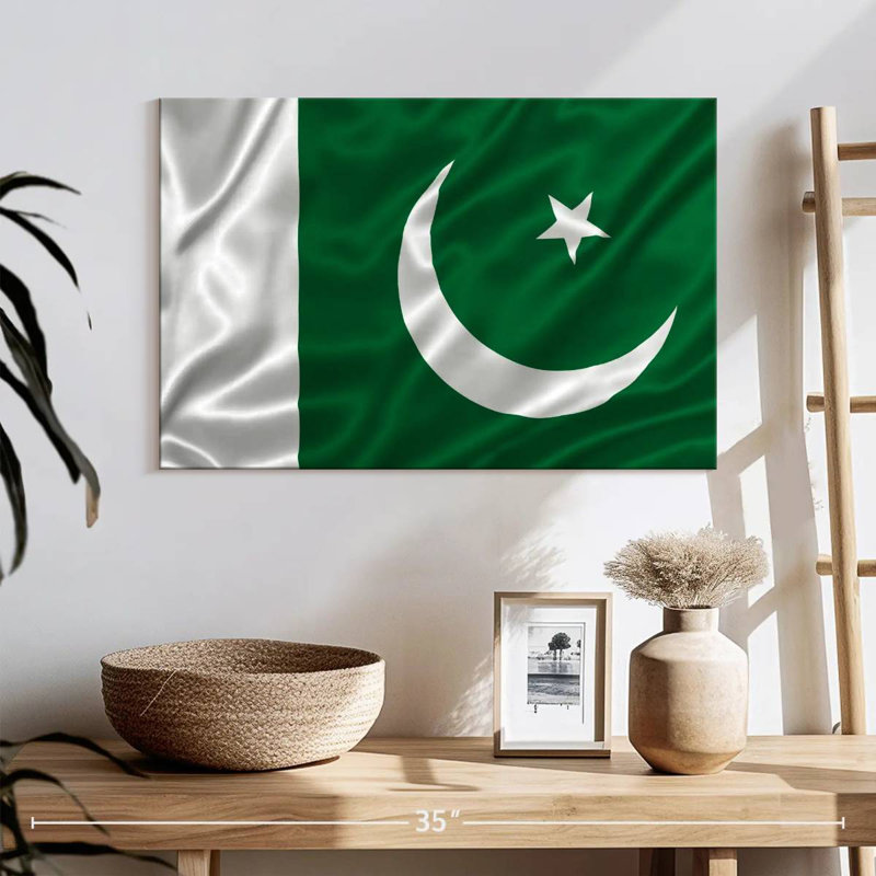 Silky Pakistan Flag, 34" H x 51" W