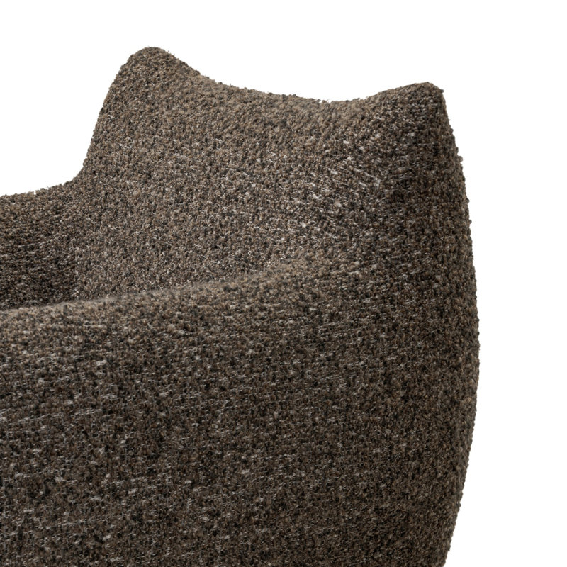 Margot Upholstered Swivel Chair, Ivan Granite Boucle