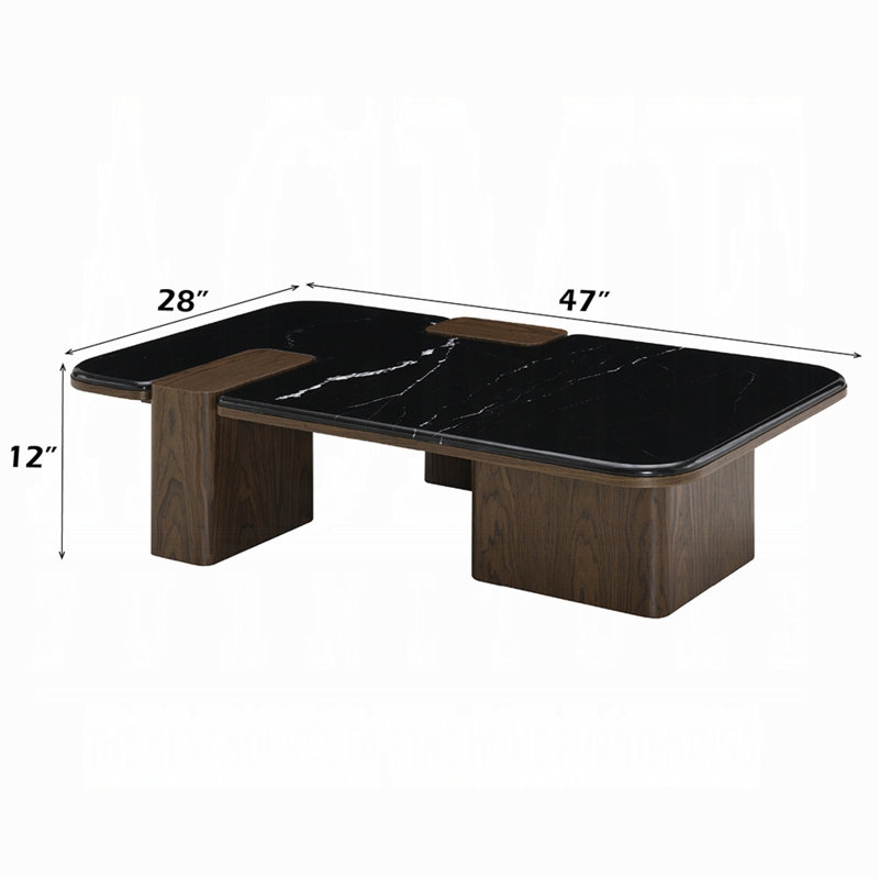 Table basse Dana avec marbre naturel