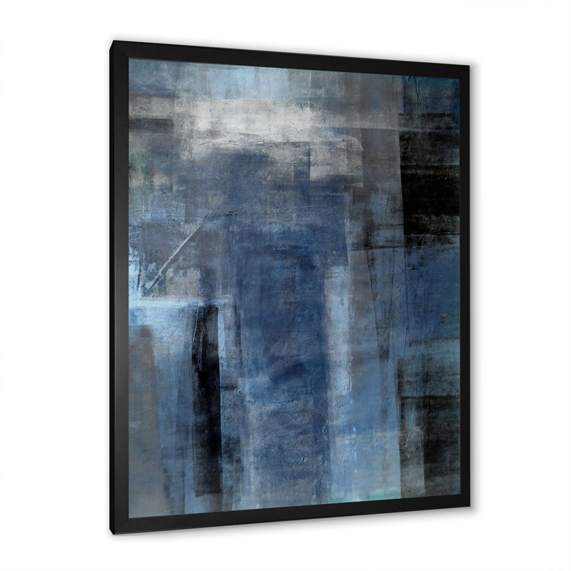 Blue Meets Grey Abstract Art II " Blue Meets Grey Abstract Art II "