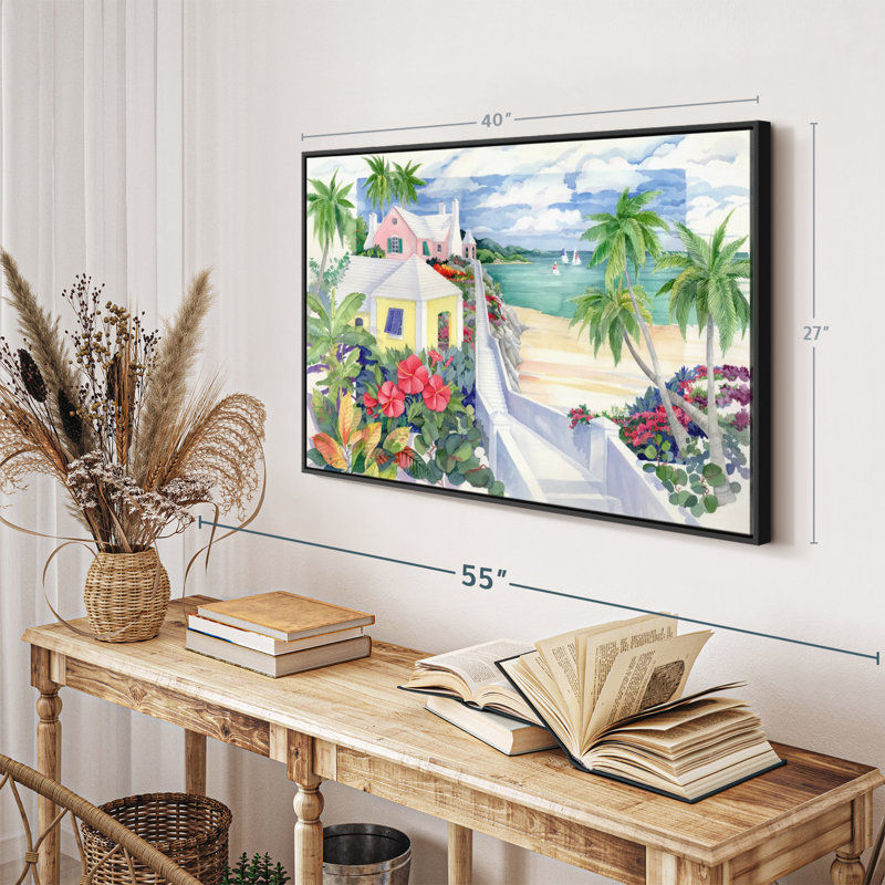 Island Cliffs Canvas Print, 27" H x 40" W