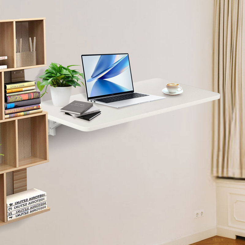 Bureau mural l 31,5 po avec base en métal