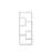 Bookshelf, Freestanding Wood Open Bookcase with 5 Cubes, with 2 keyhole hangers, Office Décor Rectangular Storage Shelf