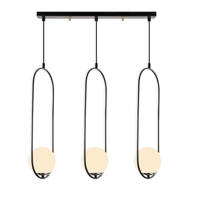Luminaire suspendu pour îlot de cuisine 3 lumières Gallion