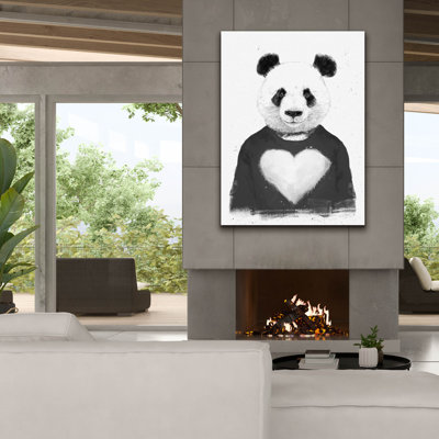«Lovely Panda» par Balazs Solti, art mural sur toile