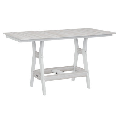 Berlin Gardens Harbor Regular Top With White Base Rectangular Bar Table