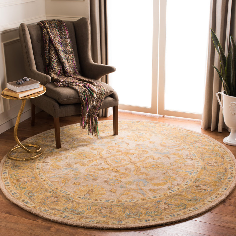 Tingley Hand Tufted Wool Pile Oriental Rug, Round 6'