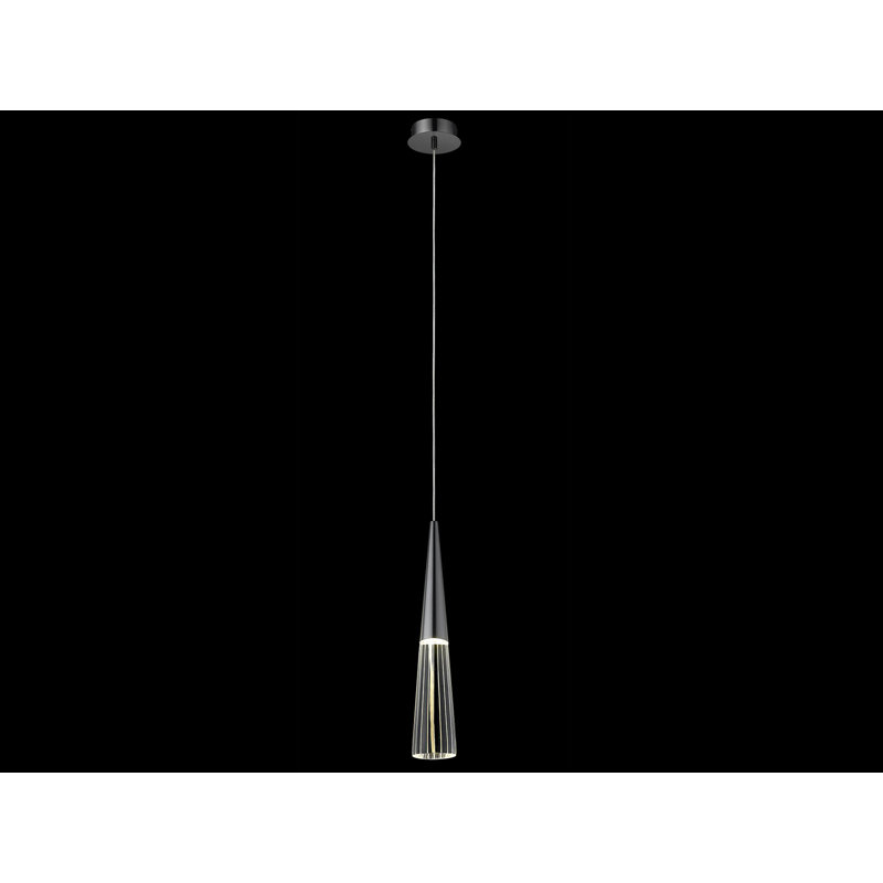 Luminaire suspendu cylindrique unique 1 lumières Dorcia, Métal industriel