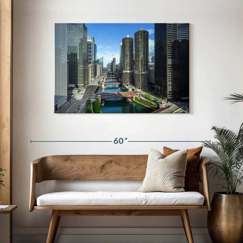 Tergel Chicago Riverside Towers, H 30 po x l 45 po