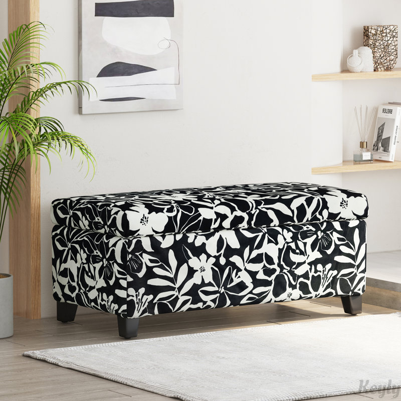 Repose-pieds de luxe avec tissu à motif floral